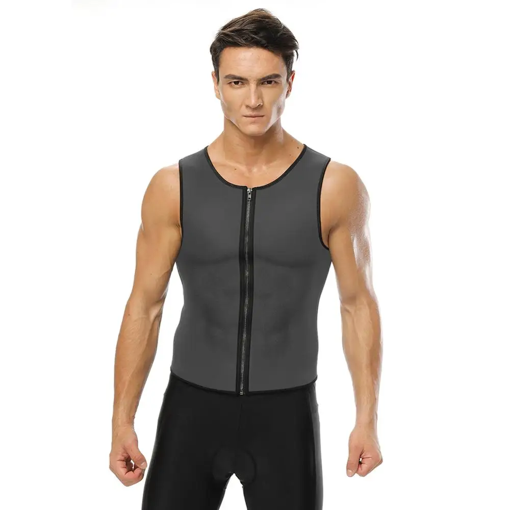 

Popular neoprene zipper tank shapewear ultrathin body slimmer shaper for men, N/a