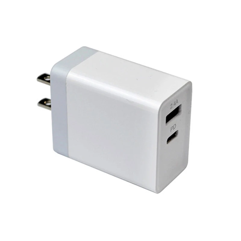 

US Plug 29W USB PD Type C Wall Charger 2.4A Quick Charge Home Using Charger Adapter, White