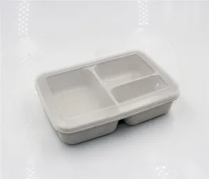 Image of Wholesale BPA Free Plastic 3-Compartment Container Bento Lunch Box airtight container set