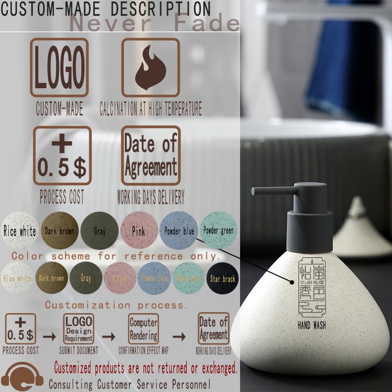 
Simple fashion lotion bottle ceramic emulsion dispenser 