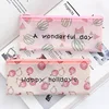 Creative stationery fruit series grid zipper document file bag