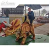 Children ride on Brachiosaurus model coin operated walking rides