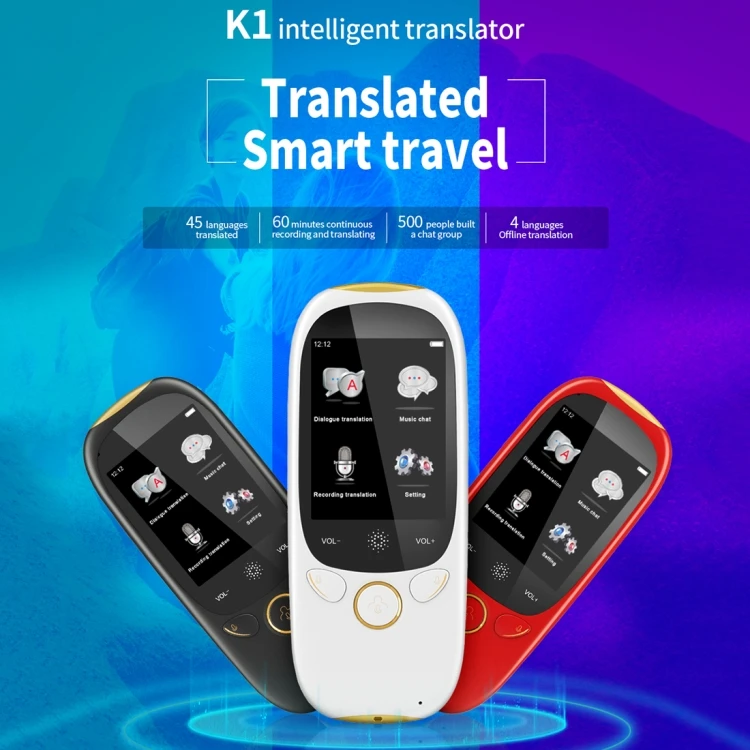 

Hot sale Boeleo K1 2.0 Inch screen Voice Translator Smart Business Travel AI Translation Machine 45 Languages Translator