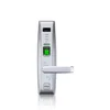 Metal case single smart fingerprint keypad card handle push button door lock with standard USB interface