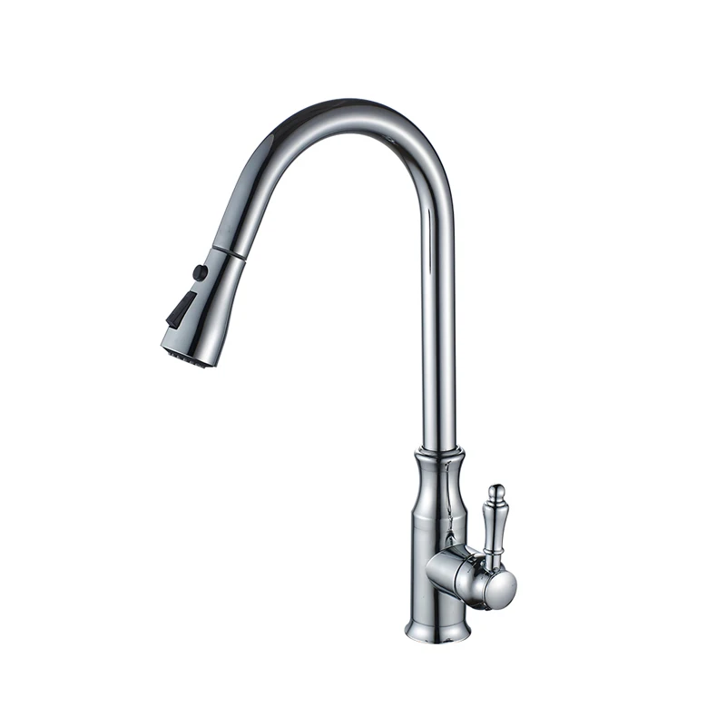 Fapully Upc Spray Head Kitchen Faucet Chrome Pull Out Water Ridge