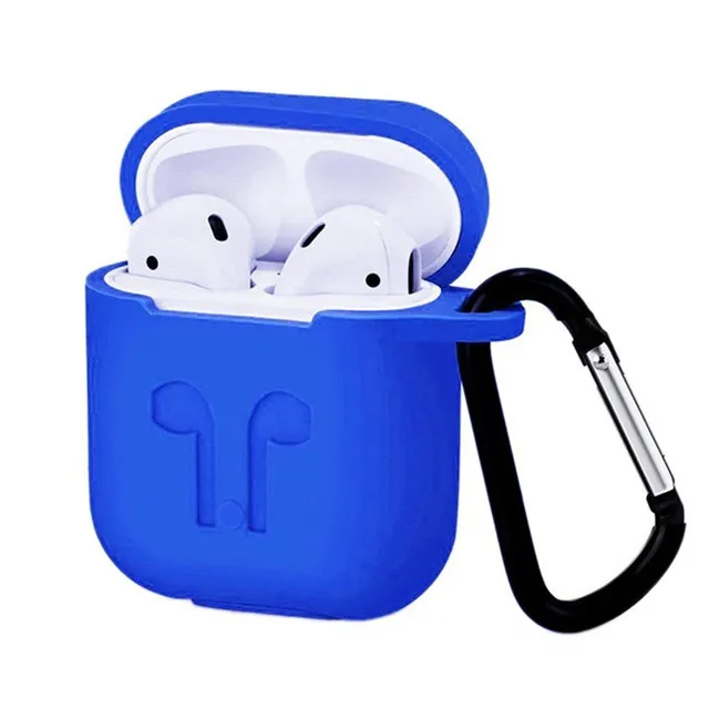 

Anti-lost Non-slip Wireless Earphone air pods Pouch Protective Skin Carrying Silicone Case Cover for Apple Original AirPods, 11 colors