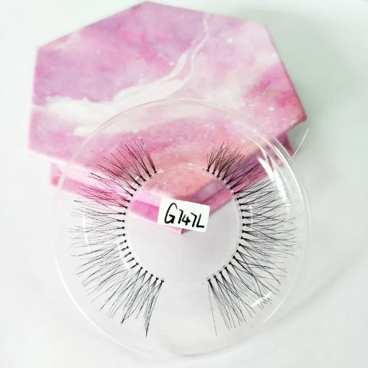 

Private Label handtied 3D synthetic eyelashes, Natural black
