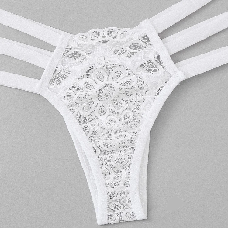 
Transparent embroidery lace sexy lingerie bra and panty sets 