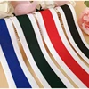 Wholesales Stock lot Garment Accessories Stripped Polyester Lurex Tape Knitted Webbing Tape For Garment