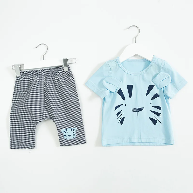 

Newborn baby clothes sets wholesale children clothes t shirt and pants 2 pcs boys clothing sets, Blue