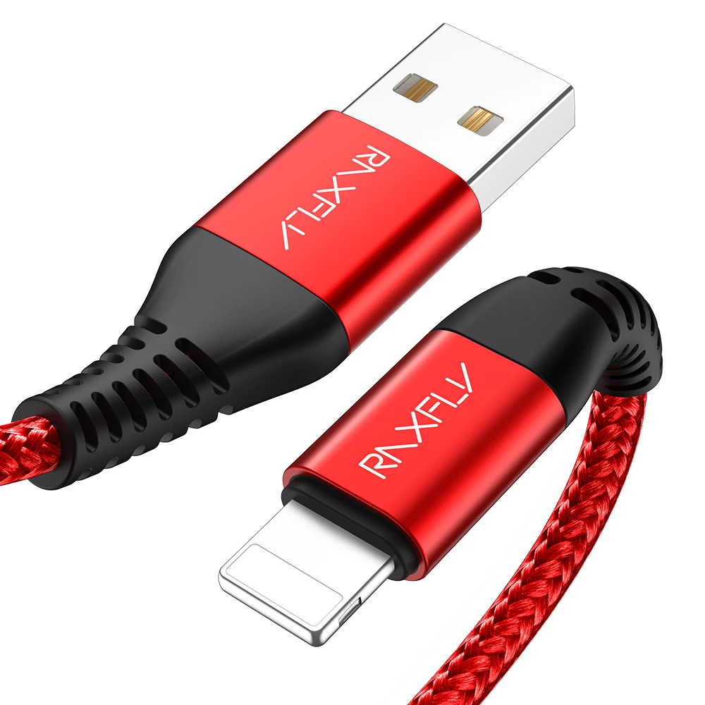 

Free Shipping RAXFLY Durable 1.2M Phone Charging Data Sync Transfer Usb Charger Cable For iPhone