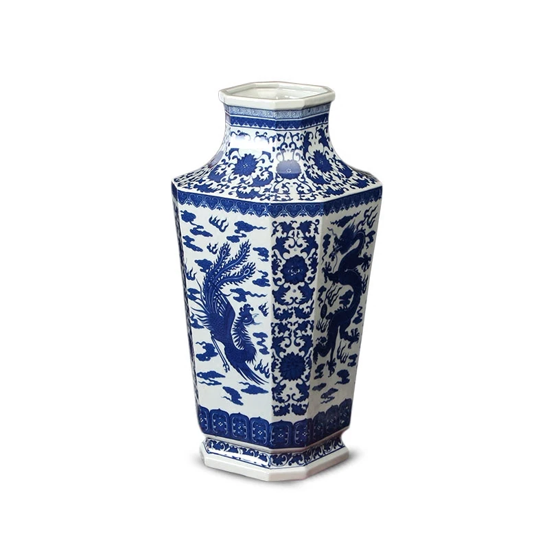 

Old chinese oriental antique classical blue and white porcelain ceramic vase for home, As show picture