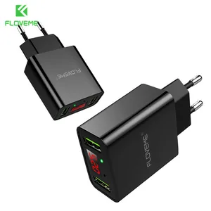 Dual Port USB Wall Charger Digital Display