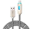 Stock Ready Nylon Braided Usb Data Charging Type C Cable Usb Android Type C Cable With Light