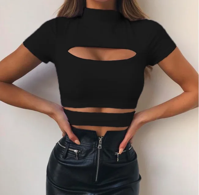 

Newest Women lady solid crop tops Hot summer off shoulder bandage short sleeve shirt Strapless Casual Tank Top Club Camis, Green ,navy