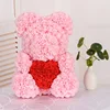 2019 Hot Sale 40cm Teddy Bear with heart of Rose Christmas Gift for Friends and Relatives