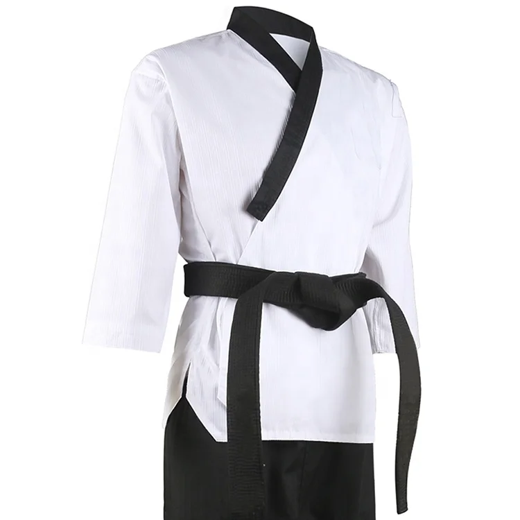 

Custom superior quality kids adults 100%cotton Dobok black belt taekwondo uniform, White/yellow/red/blue/black