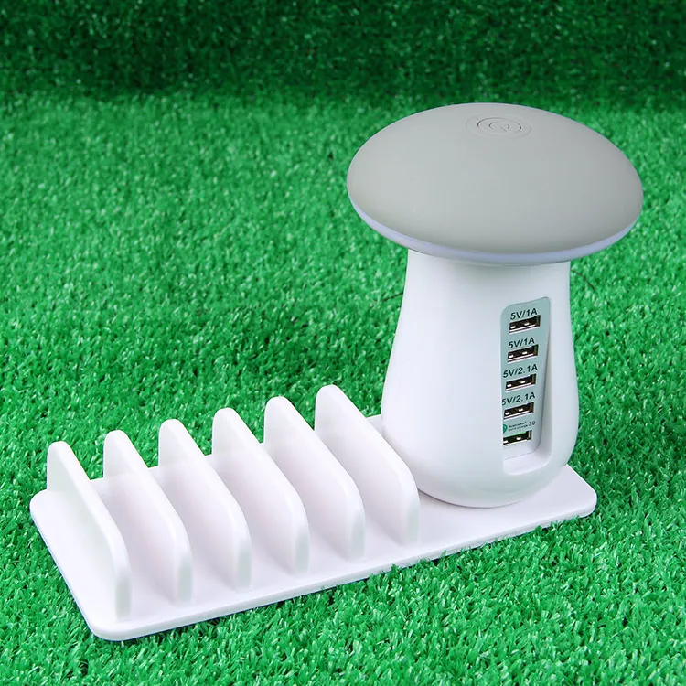 Wholesale Portable 5 Ports 12V Universal Android Mobile Phone Micro Usb Fast Mushroom Charger Station