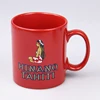 11 oz Ceramic Mug Red Stoneware Printed Logo Promotion Custom Bulk Coffee Mug