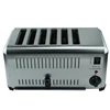 large capacity stainless steel 6 slice commercial electric manual bread sandwich toaster