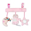 Wholesale Plush Teddy Bear Hanging Toy For Bed Decoration Stock Spiral Hanging Baby Stroller Car Seat Toy With Mirror Music