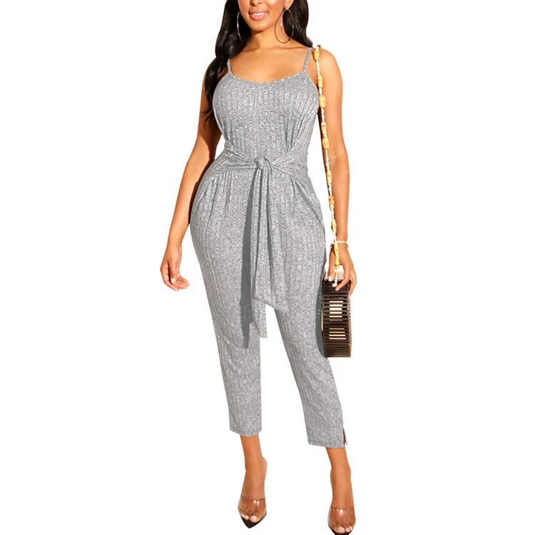 

2019 Summer New Style Sleeveless One Piece Women Clothing Sexy Bodycon Jumpsuit