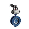 COVNA DN150 6 inch PN16 High Performance Triple Offset Metal Seat Double Flange Cast Iron Pneumatic Actuated Butterfly Valve