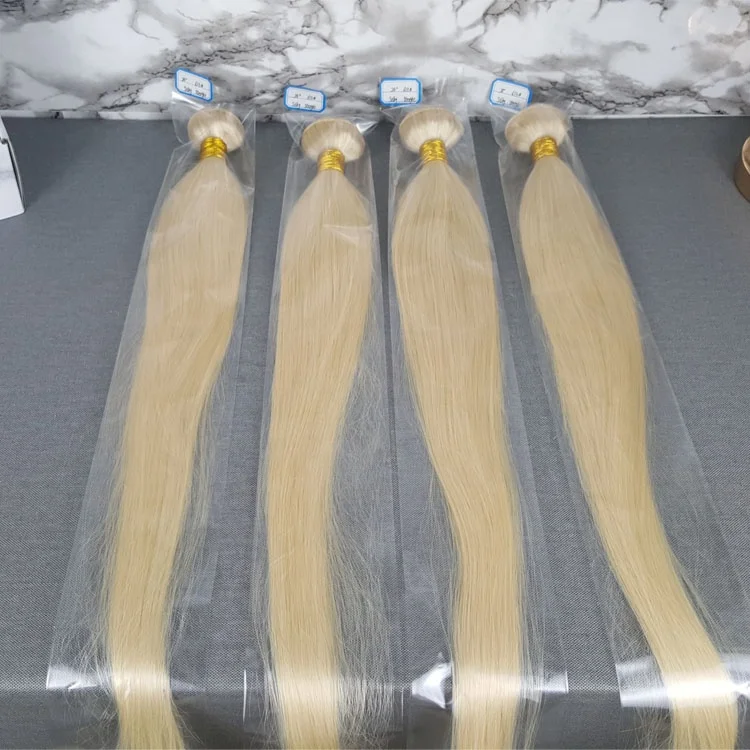 

Highknight Brazilian 24 inch 613 Virgin Straight Blonde Human Hair Bundles