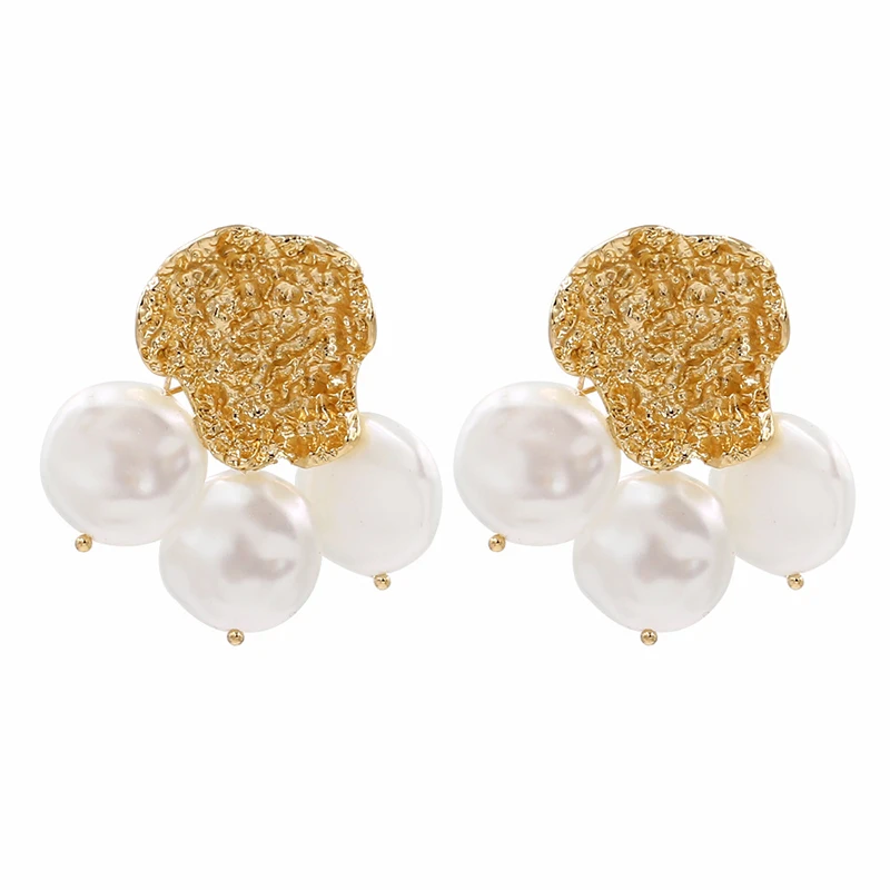 

KIKI 2019 New ZA Simulated Pearls Drop Earrings for Women Vintage Handmade Shiny Statement Dangle Earrings (KER252), Same as the picture