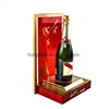 Counter Table Bottle Rack Acrylic Wine Display Rack With Led Light And Logo