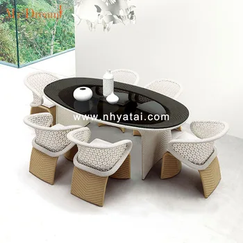 Rattan Dinning Outdoor Table And Chair Set Garden Furniture Outdoor