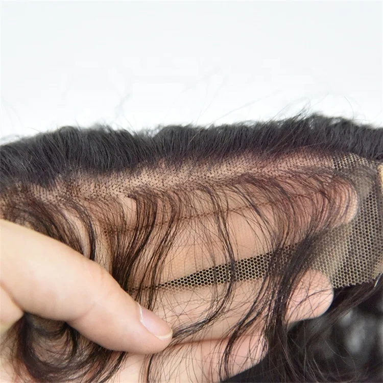 

Derun high quality 13X4 13x6 closure raw indian hair thin skin lace frontal