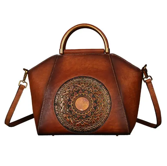 

amazon wholesale 2020 fashion embossed pattern genuine leather ladies tote shoulder bags women handbags