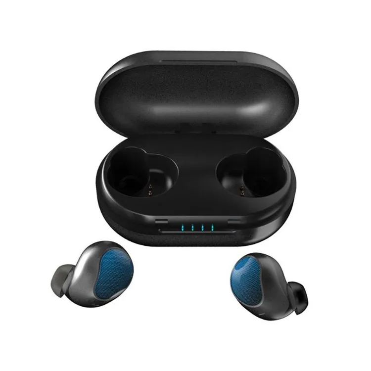 

2019 Hot Selling TWS T10 Wireless Earbuds Bluetooths V5.0 Sports Earphone Headset with Charging Box, Black;blue;purple