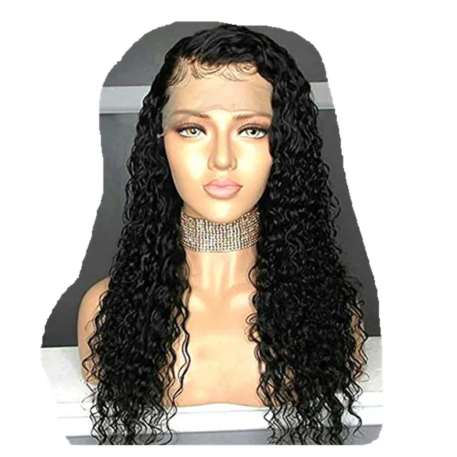 

Illusion 360 full Lace wig water wave curly Human Hair Wigs-Glueless 150% Density Brazilian Virgin Remy 360 human hair wigs