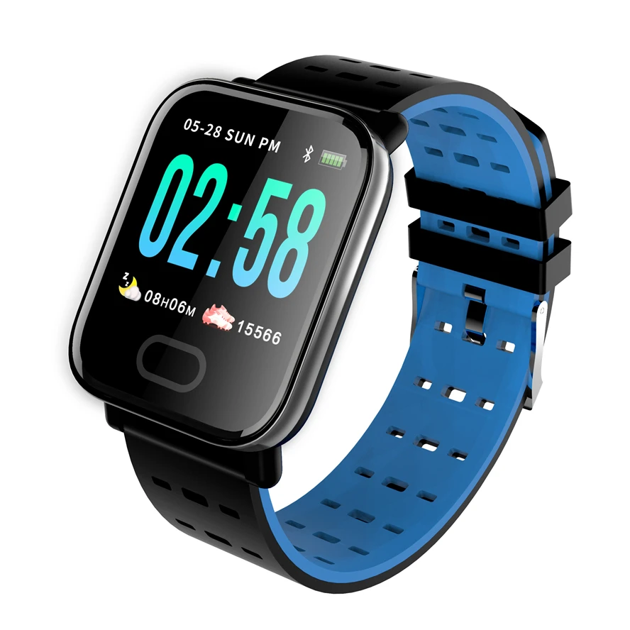 

2019 New Smart watch A6 China Factory Price 1.3 inch color screen IP67 Waterproof Heart Rate Monitor Sport Fitness Tracker