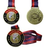 Customized logos round shape znic alloy silver miraculous football enamel wholesale medals