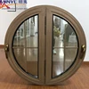 China semi circular aluminum wooden round pivot window