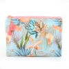 Lovely PU custom flora cosmetic bag pvc zipper make up bag