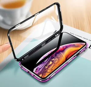 Magnetic Aluminum Glass Case For Samsung Galaxy A30 A50 C7P C9P