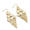 Club Gifts Gold Copper tassel drop dangle earrings luxury wedding party earrings