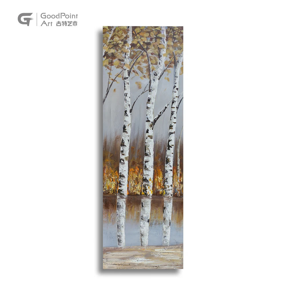 
Wall painting modern art tree Poplar oil painting on canvas painting material for landscape 