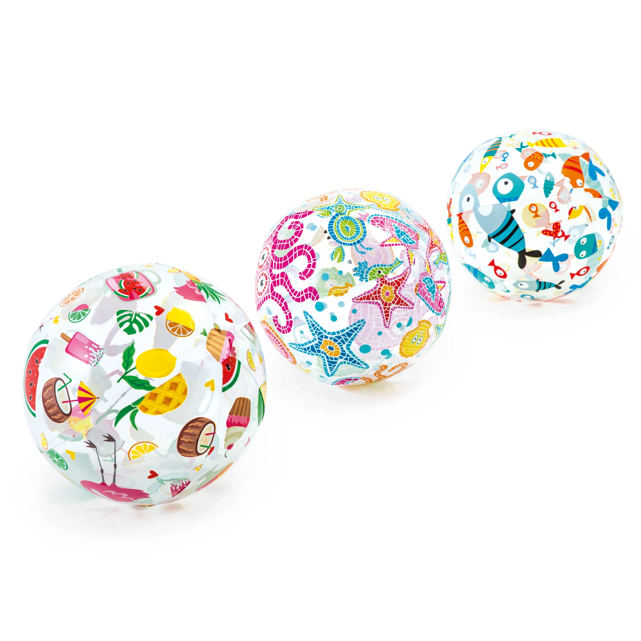 
INTEX 59040 WHOLESALE LIVELY PRINT PVC INFLATABLE BEACH BALL FOR KIDS  (60699102658)