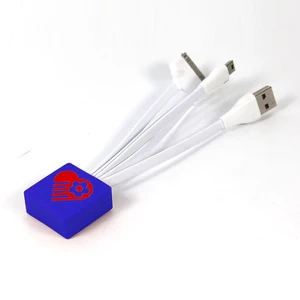 custom pvc usb charging cable 4 in 1 for promotional gift