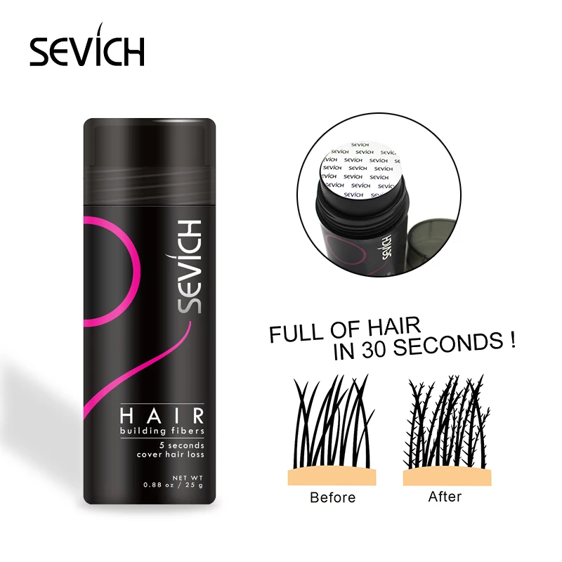 

Best Barber 25g SEVICH Refill Hair Fiber Keratin Thin Hair Loss Concealer styling