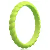 Stackable Braided Silicone Rings Keepsake Silicone Wedding Bands for Women No-Toxic And Skin Safe