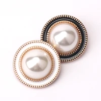 

fancy zinc alloy pearl stone button for lady coats