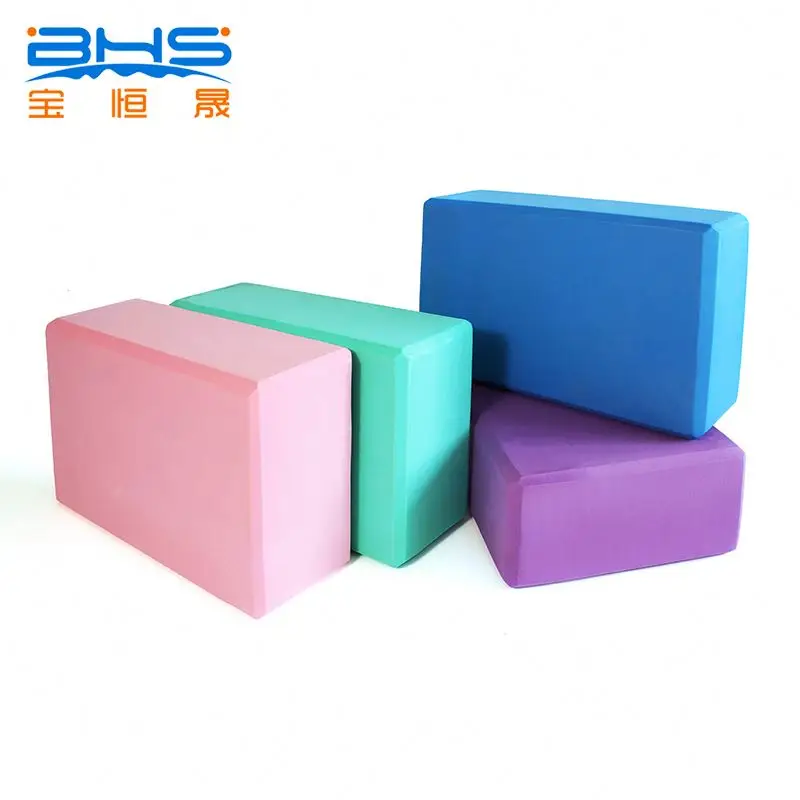 Wholesale custom shape size light weight eco-friendly EVA foam pilates yoga support block brick