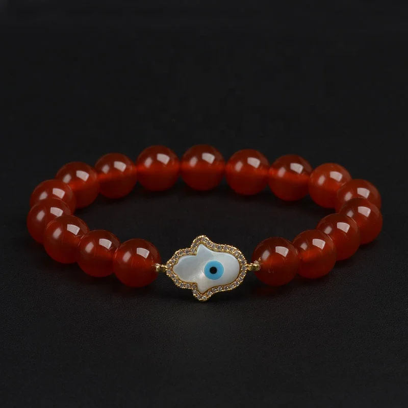 

Carnelian Hamsa Jewelry Bracelet, N/a