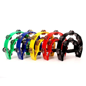 Plastic Handless Tambourine Musical Instrument Tambourine Jingles  For Sale Tambourine Party Favors